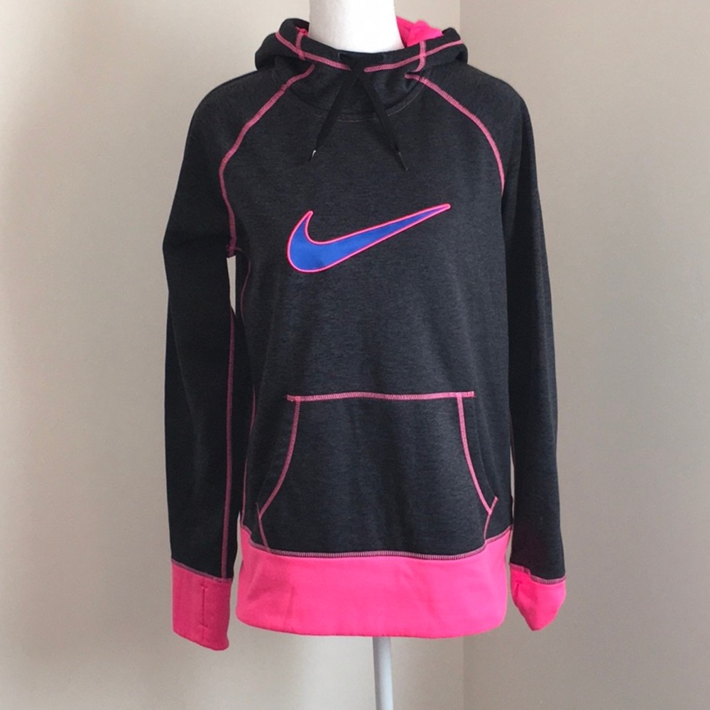 Grey/Pink Women’s Nike Thermafit Hoodie